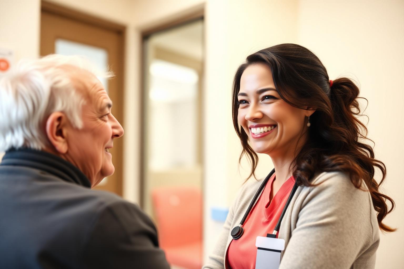 Everyday Healthcare provider with patient in Fresno clinic